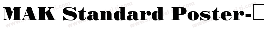 MAK Standard Poster字体转换